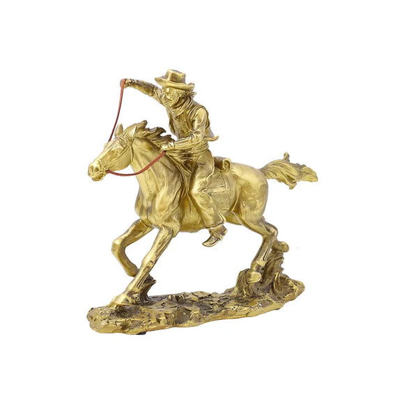 NNEOBA Cowboy Resin Horseman: Rustic Equestrian Home Decor
