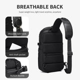 NNEOBA Waterproof Oxford Sling Crossbody Chest And Shoulder Bag Black