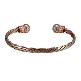 Pure Copper Magnetic Braided Bracelet – Adjustable Twisted Bangle for Men & Women