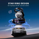 NNEOBA Solar-Powered Rotating Car Air Freshener–Suspension Perfume Diffuser Black
