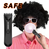NNEOBA Waterproof Body Hair Trimmer for Men Replaceable Ceramic Blade Black