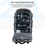 NNEOBA 22L Waterproof Camera Backpack Black