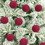 20PCS Flocked Velvet Christmas Ball Ornament Set
