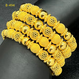 NNEOBA Gold Color Bangles Bridal Wedding Jewelry