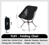 NNEOBA Portable Folding Camping Chair Black