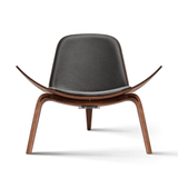 NNEOBA Mid-Century Modern Nordic Design Shell Chair in Black Walnut
