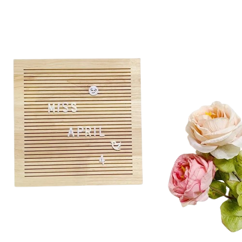 NNEOBA Natural Wood Letter Board
