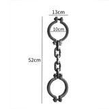 Halloween Plastic Handcuffs Fetters Ball Props Realistic Pranks With Chain Anklets Costume Props Prisoners Cosplay Accessories