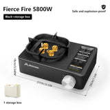NNEOBA 5800W Camping Gas Stove Overvoltage Protection Black