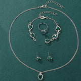 NNEOBA Women's Luxury Watch Jewelry Set with Heart Accents