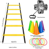 NNEOBA Agility Speed Ladder Training Set with Cones & Resistance Parachute