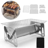 NNEOBA Portable Folding Grill Heating Stove Silver