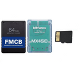 PS2 MX4SIO SD Card Adapter Kit with FMCB Memory Card 64GB