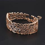 NNEOBA Jewelry Set Necklace Earrings Ring Bracelet (Gold)