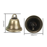 10pcs Vintage Bronze Jingle Bells 38mm Iron Tinplate