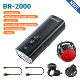 NNEOBA Rechargeable LED Bike Light Set Black