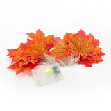2M Halloween LED Maple Leaf Garland String Lights – Artificial Autumn Leaf Lantern Decoration for Halloween, Thanksgiving & Christmas