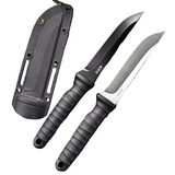 NNEOBA 2-Piece Stainless Steel Mini Knife Set Black