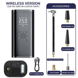 NNEOBA 120W Wireless Handheld Air Compressor Portable Digital Tire Inflator Black