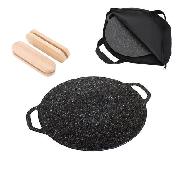 NNEOBA Non-Stick Camping Grilling Pan Black