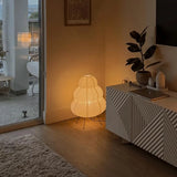NNEOBA LED Rice Paper Desk Lamp Tricolor Dimming Bedside Light White