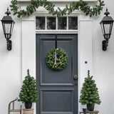 30cm Black Metal Wreath Hanger Rust-Resistant Door Hook