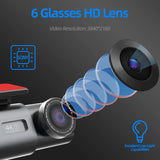 NNEOBA 4K UHD Dual Lens Dash Cam Front Rear Night Vision Black