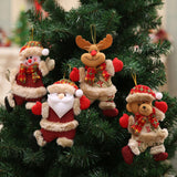 4pcs DIY Merry Christmas Hanging Ornaments Set For Decor