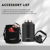NNEOBA 2.57L Thermos Bottle with Bag Black