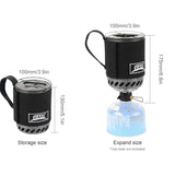 NNEOBA Boiler Camping Stove Kit Heat Pot And Burner System Black