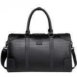 NNEOBA Alligator-Pattern Business Travel Bag Black