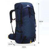 NNEOBA 60L Outdoor Camping Backpack Blue