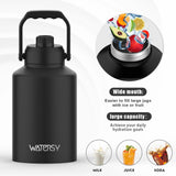 NNEOBA 2.57L Thermos Bottle with Bag Black