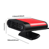 NNEOBA Electric Car Heater Cooling Fan  Windshield Defogger Demister Red