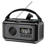 NNEOBA Solar Hand Crank Emergency Radio Grey