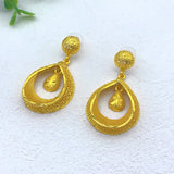 NNEOBA Gold Plated Necklace Earrings Bridal Set
