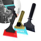 3-Piece Car Window Squeegee & Film Tint Scraper Set with Soft Rubber Blade