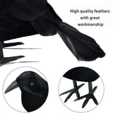 Realistic Black Crow Halloween Decoration