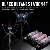 NNEOBA Butane Gas Canister Shifter Adapte Camping Stove Refill Saver Converter Black