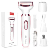 NNEOBA 4 in 1 Electric Razor for Women Hair Trimmer White