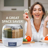 NNEOBA Rotating Rice Beans Grain Storage Container