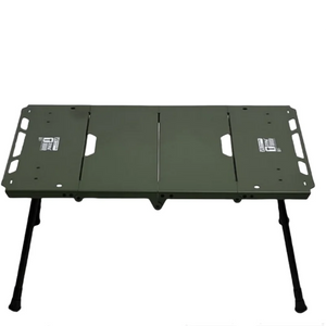 NNEOBA Lightweight Folding Camping Table with Side Furnace Rack Green