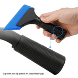 Window & Car Ice Scraper with Spare Rubber Blade – Glass Squeegee, Snow Shovel & Water Wiper Cleaning Tool