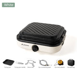 NNEOBA 3500W Split Camping Gas Stove High Firepower Cassette Burner White
