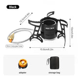 NNEOBA 2600W Infrared Camping Stove Black