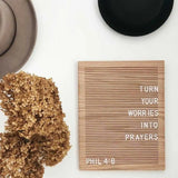 NNEOBA Natural Wood Letter Board