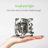 NNEOBA Multi-Fuel Gas Camping Stove Silver