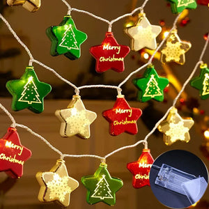 NNEOBA Twinkling Christmas LED Lights String - Festive Star - 2M/10LED