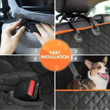 NNEOBA Waterproof Dog Car Seat Cover Scratch-Resistant Protector Black