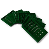 Emerald Green Velvet Jewelry Display Tray Set – Multi-Grid Organizer for Rings, Necklaces, Earrings & Bracelets